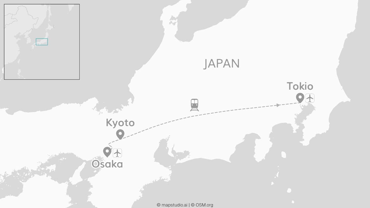 2 for 1 Japan: Osaka, Kyoto & Tokio