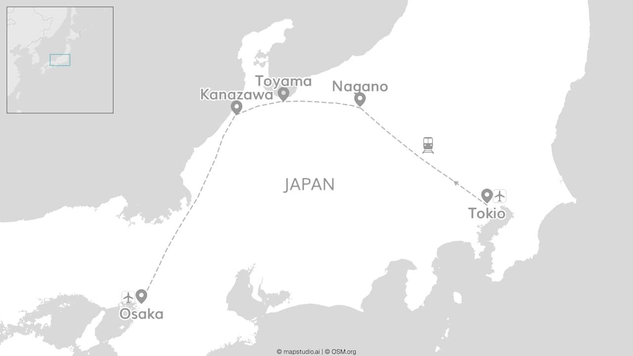 Ontdek Japan: snelle treinritten & zen-tempels