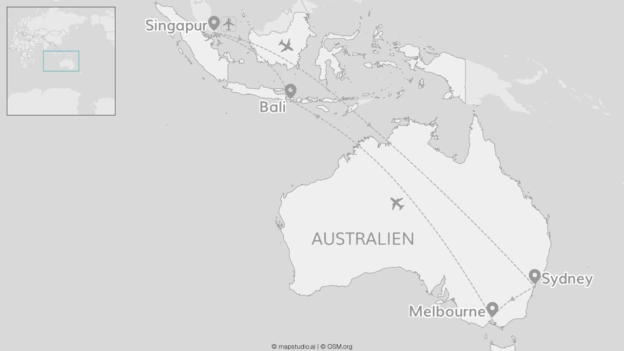 Asien meets Australien: Meet me in Singapur, Sydney & Bali