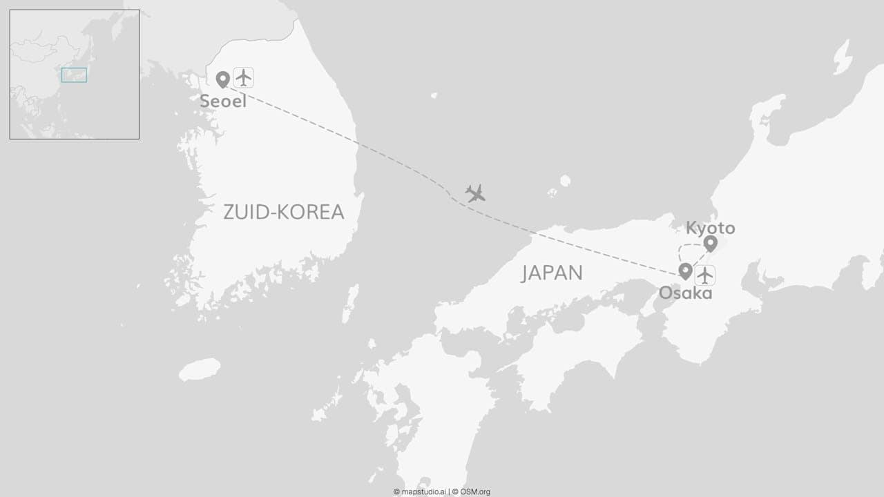 2 for 1 Japan en Zuid-Korea: Osaka & Kyoto plus Seoel