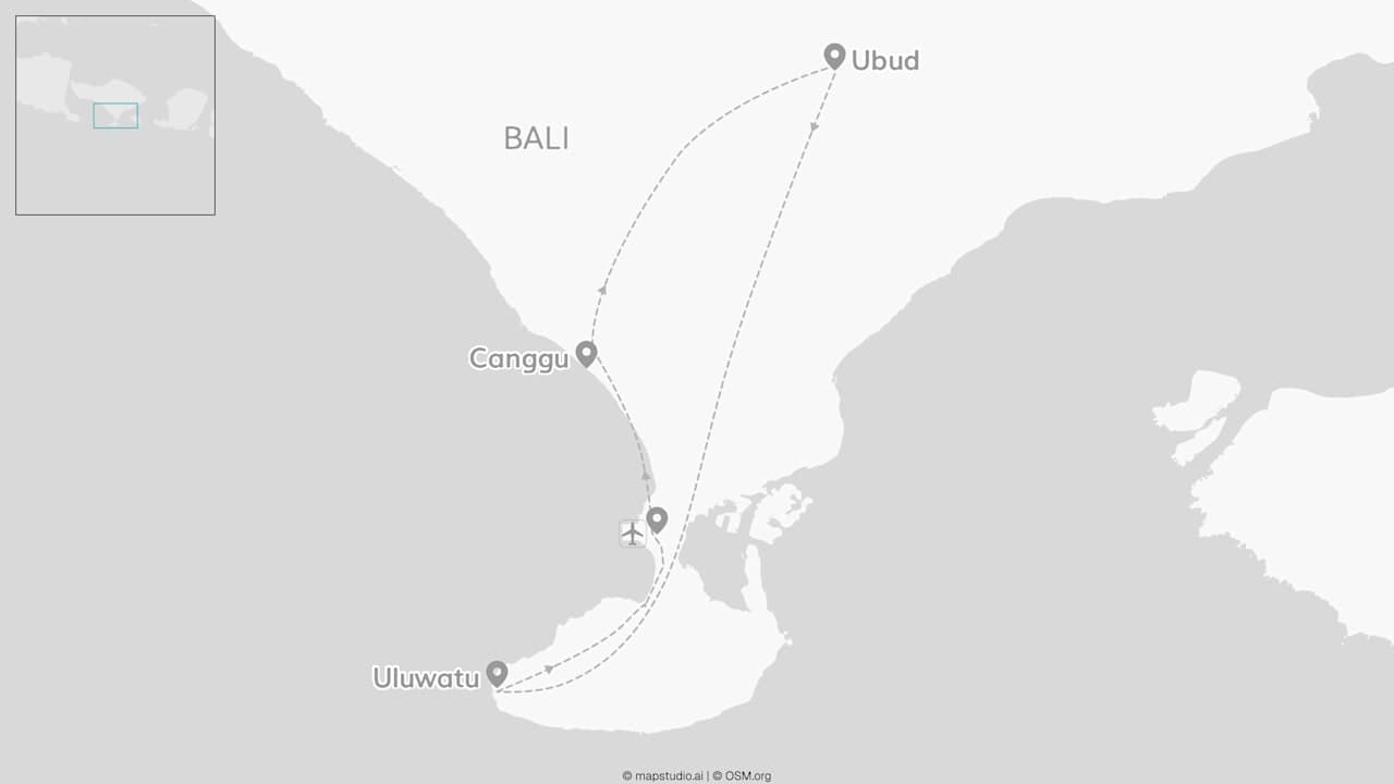 2 for 1 Bali: tussen rijstterrassen & tempels