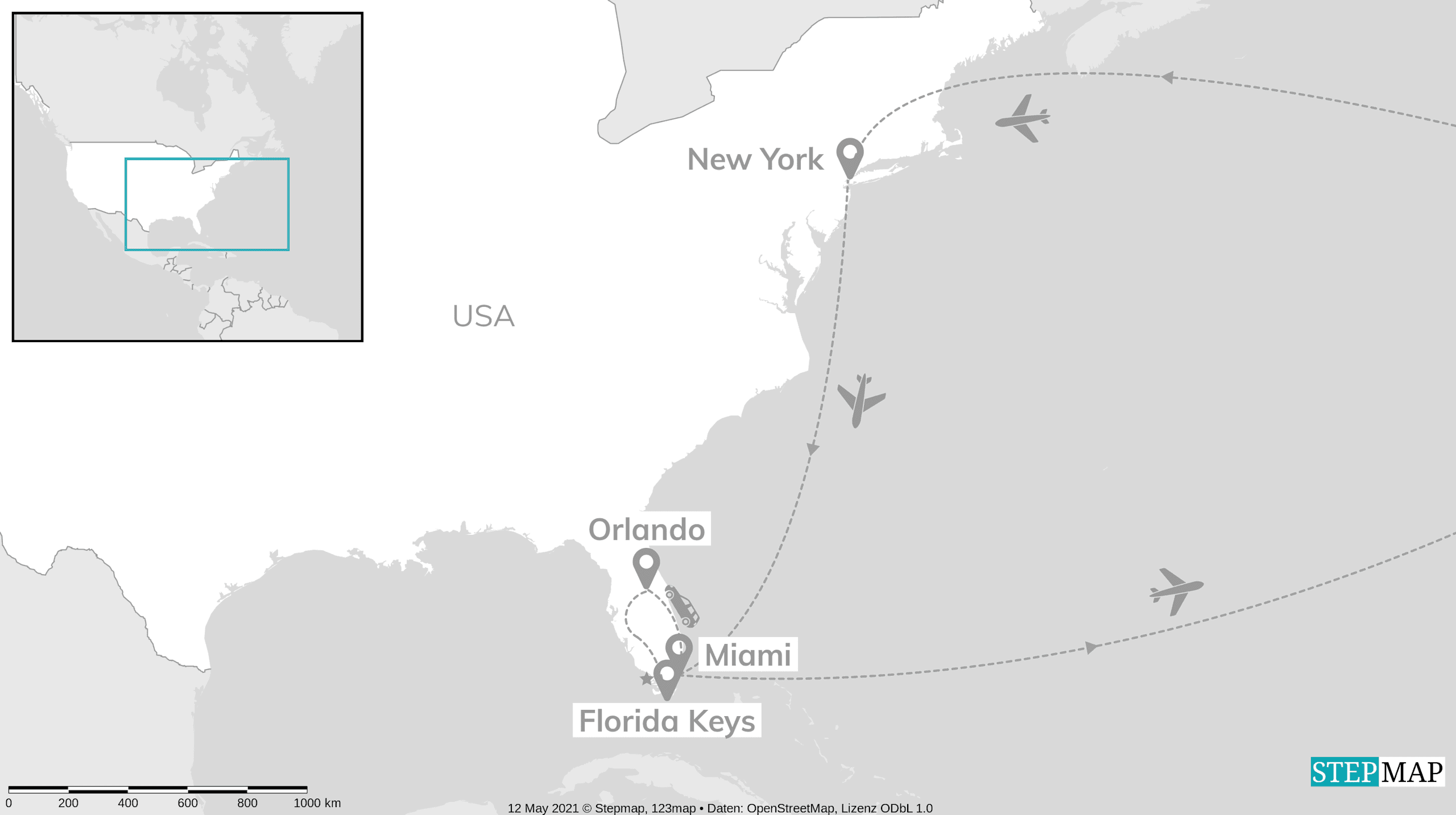 New York & Florida: Vom Big Apple zum Sunshine State