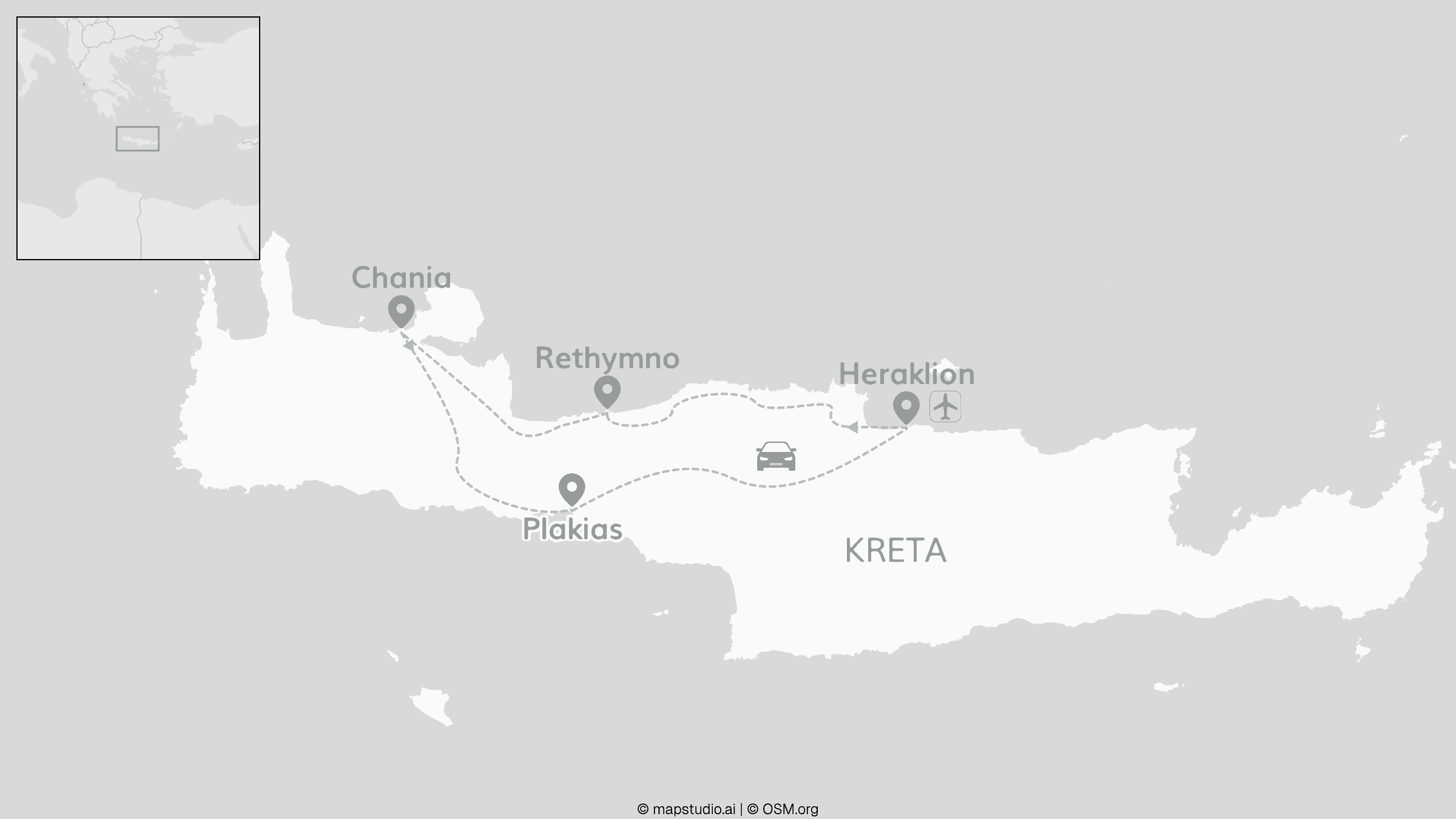 Kreta Bucketlist: Roadtrip zu pinkem Beach & blauen Canyons