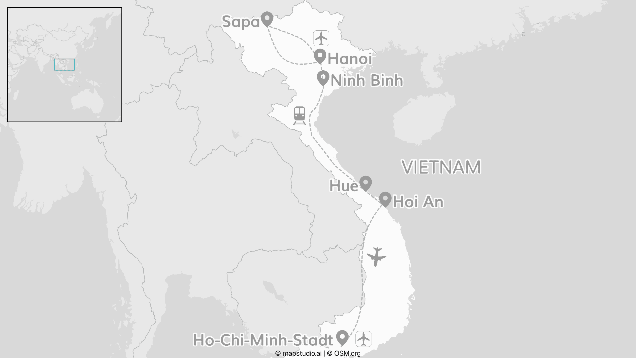 2 for 1 Vietnam: Von Nord bis Süd mit Sapa & Ninh Bình